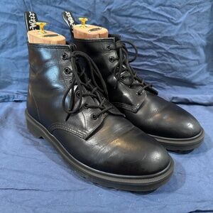 Dr Martens 101 Brando Black Leather 6-Eye Boot Size 12